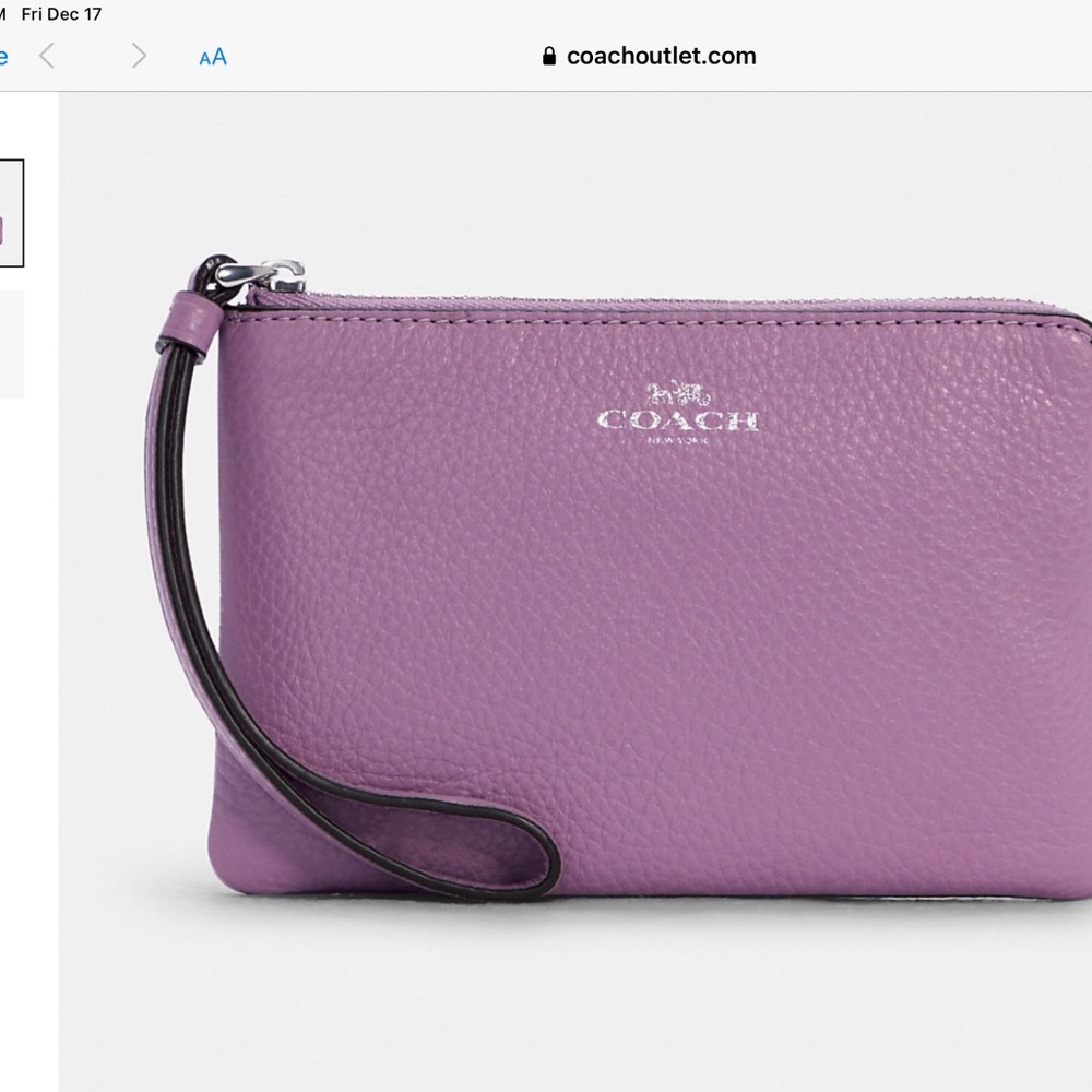 Brandnew corner zipped wristlet